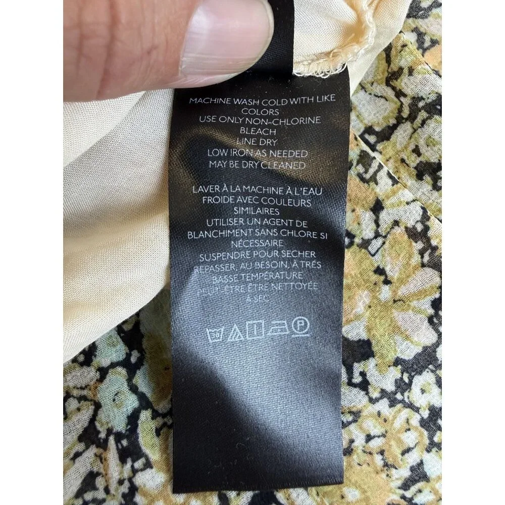 Free People Feeling Groovy Maxi Dress Floral Print Boho V-Neck M - Picture 8 of 11